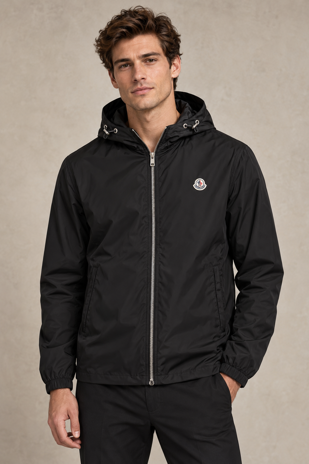 מעיל רוח - MONCLER - שחור