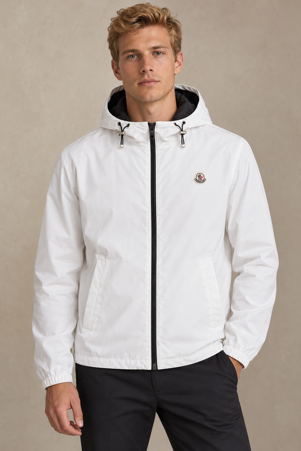 מעיל רוח - MONCLER - לבן