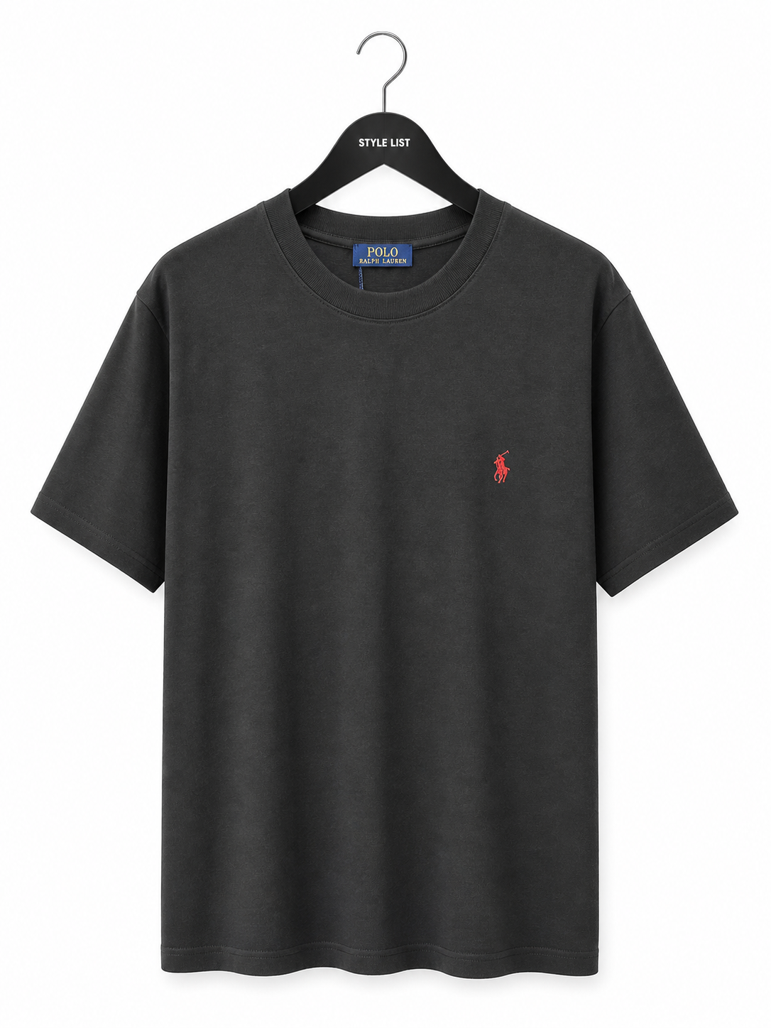 טי שירט - POLO RALPH LAUREN - שחור סמל אדום