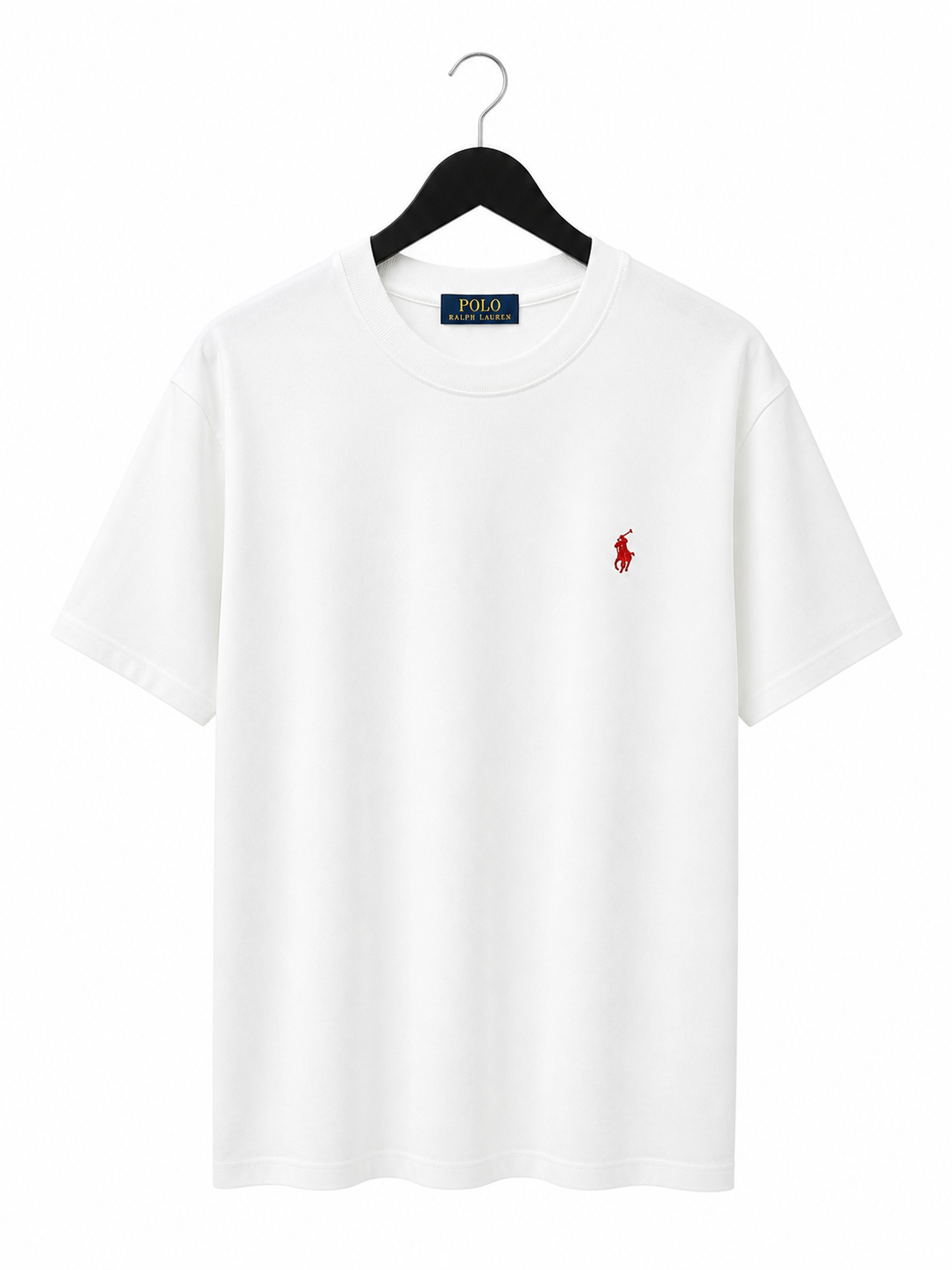 טי שירט - POLO RALPH LAUREN - לבן סמל אדום
