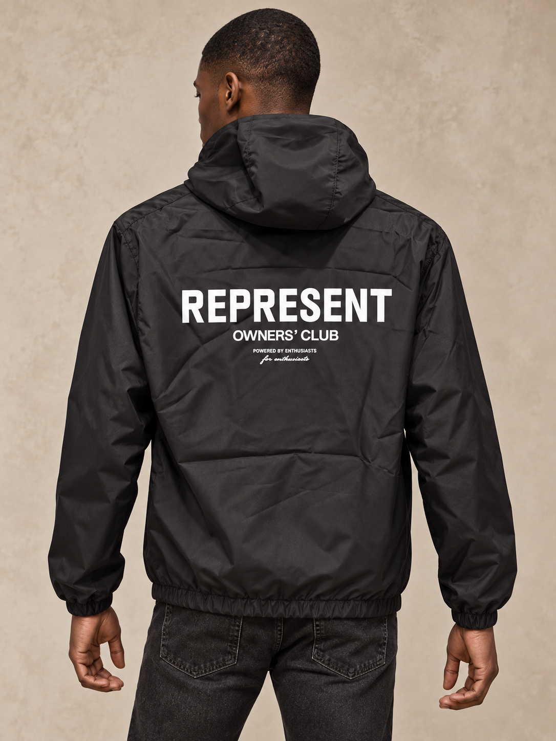 מעיל רוח - REPRESENT - שחור