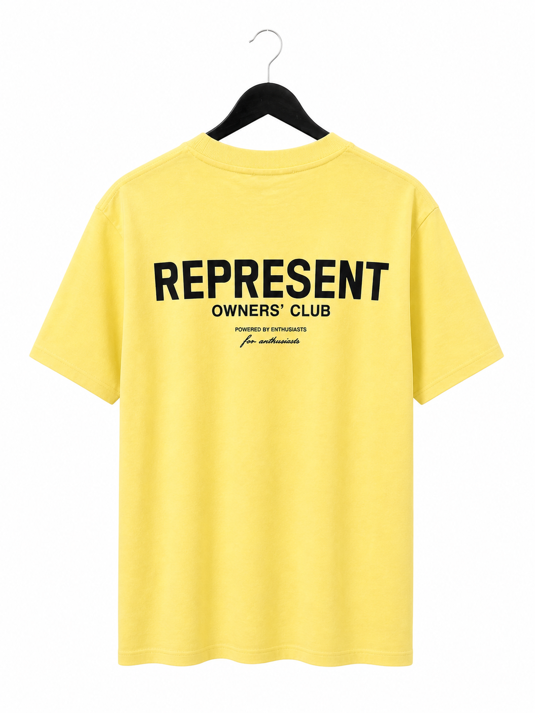 טי שירט - REPRESENTS - צהוב כיתוב לבן