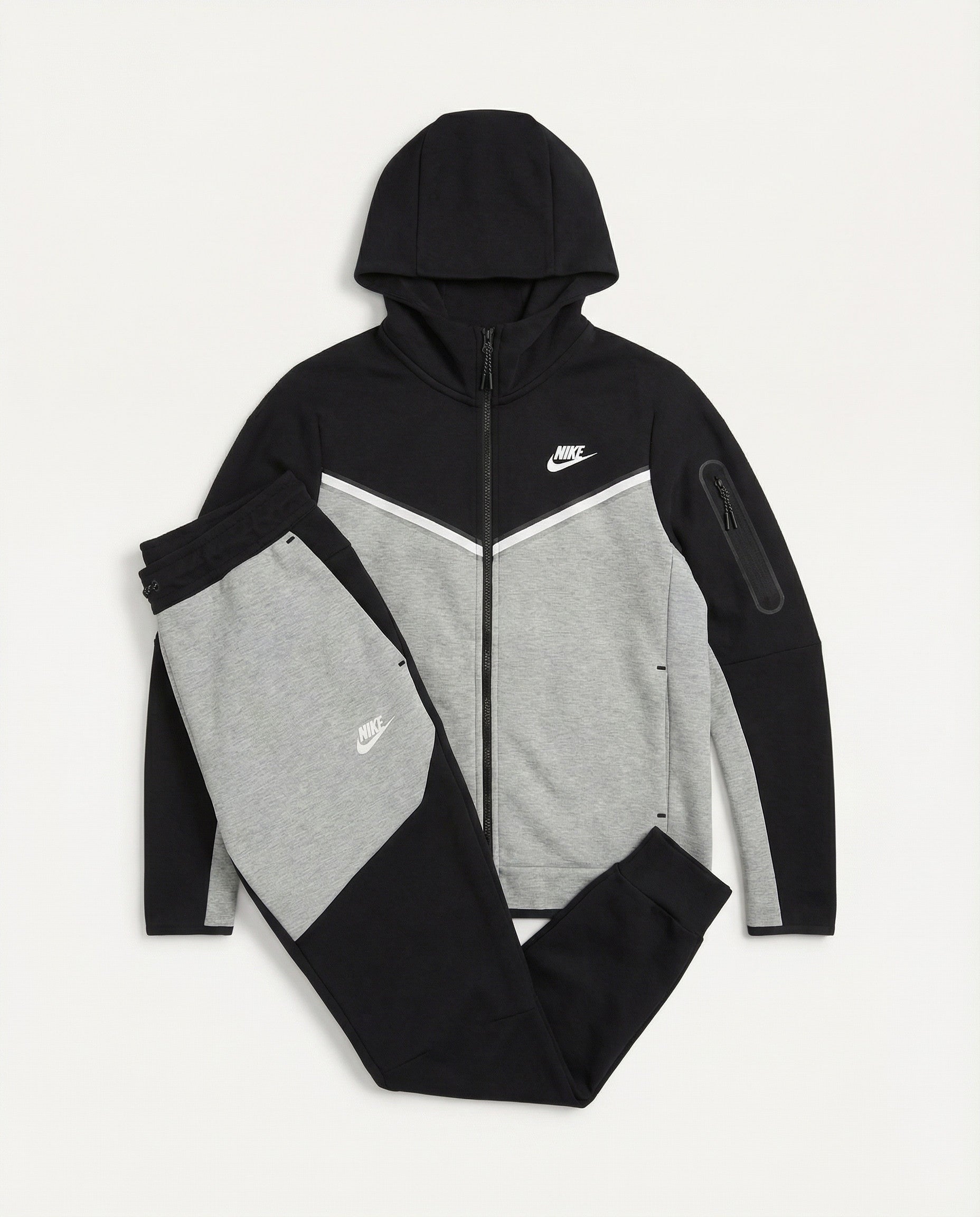 חליפה שחור אפור 2023 - TECH FLEECE - יוניסקס