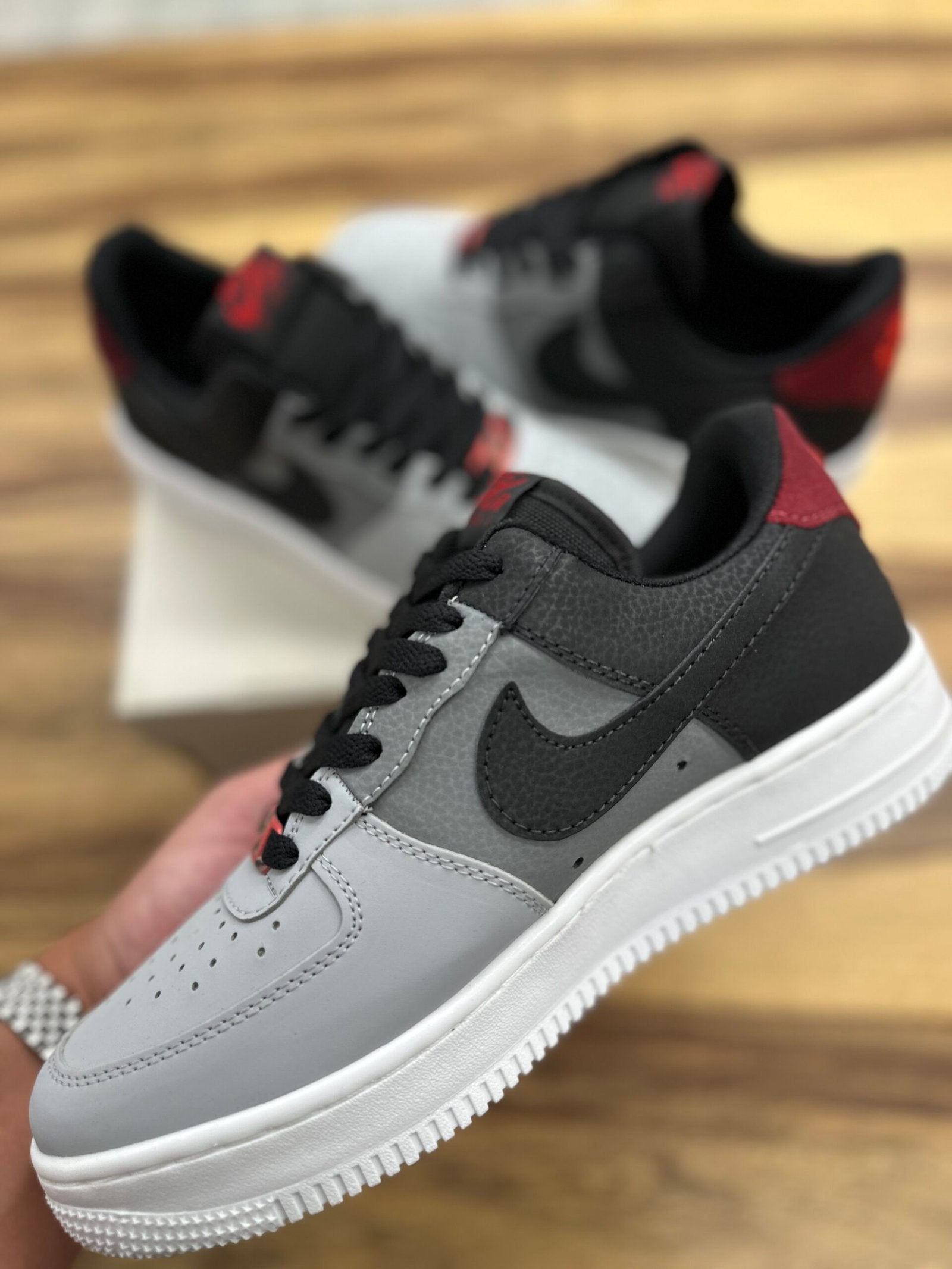נעלי - Air force - אפור שחור לבן