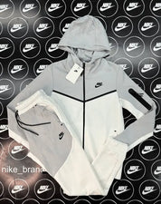 חליפה אפור לבן 2023 - TECH FLEECE - יוניסקס