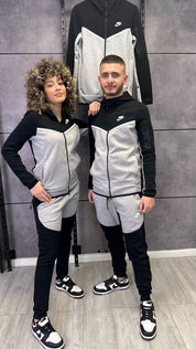 חליפה שחור אפור 2023 - TECH FLEECE - יוניסקס