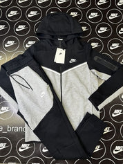 חליפה שחור אפור 2023 - TECH FLEECE - יוניסקס