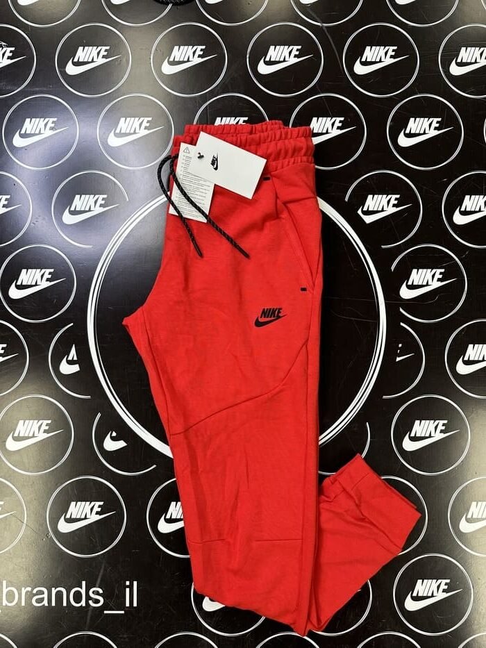 מכנס ארוך אדום 2023 - TECH FLEECE - יוניסקס