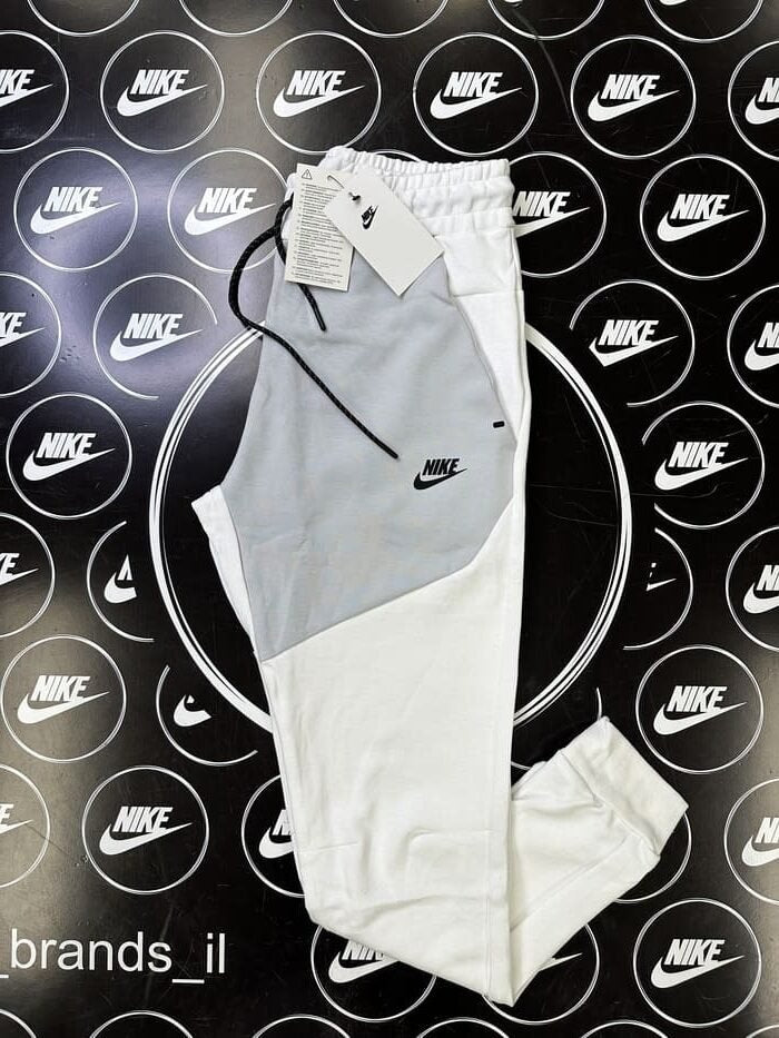 מכנס ארוך אפור לבן 2023 - TECH FLEECE - יוניסקס