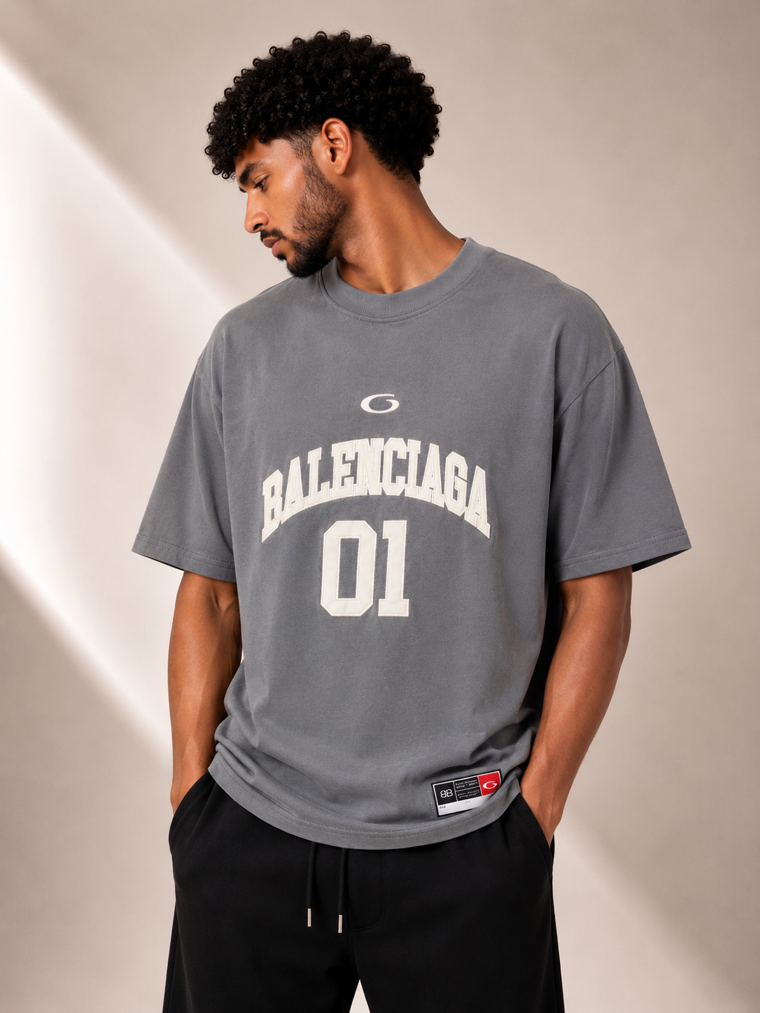 טי שירט - BALENCIAGA - אפור 01