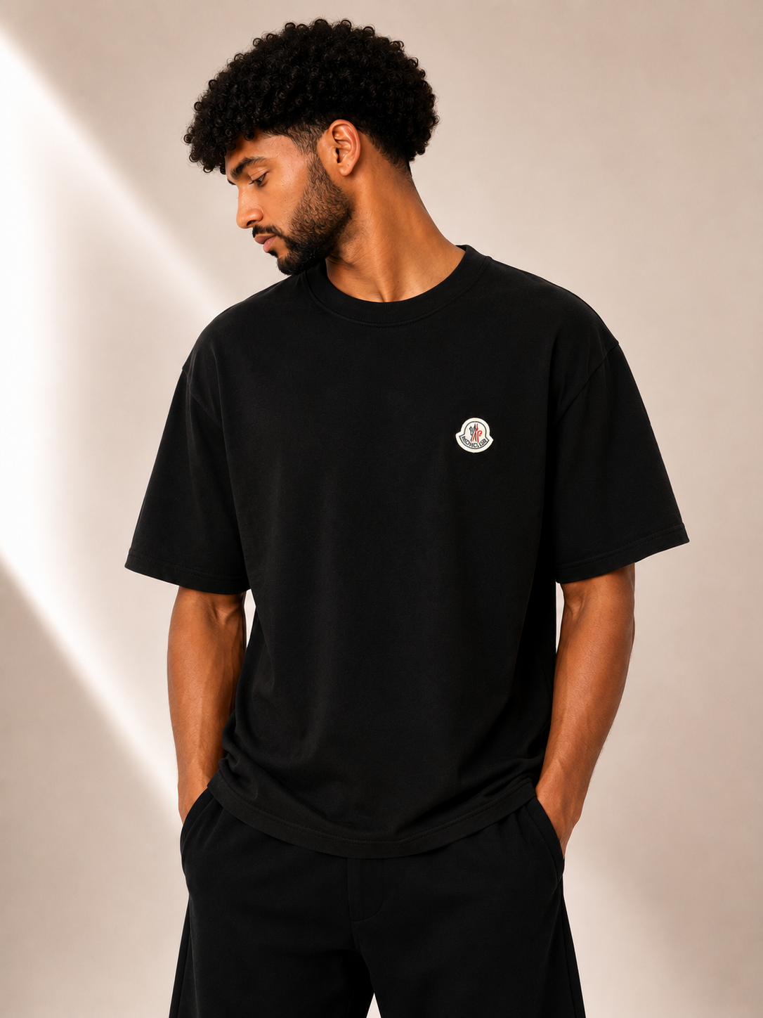 טי שירט - MONCLER - שחור לוגו