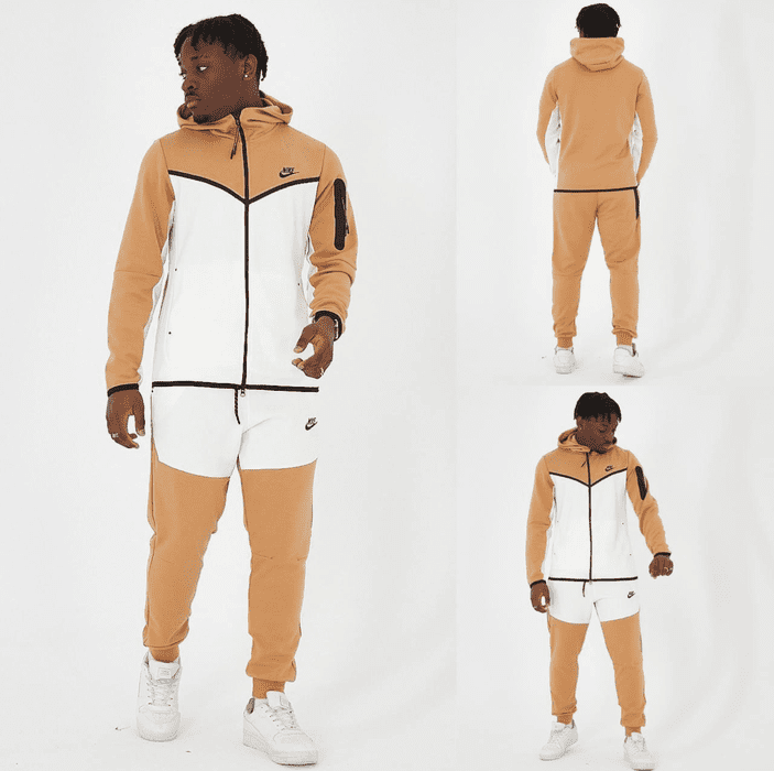 חליפה בז‘ לבן 2023 - TECH FLEECE - יוניסקס