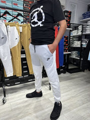 מכנס ארוך אפור לבן 2023 - TECH FLEECE - יוניסקס