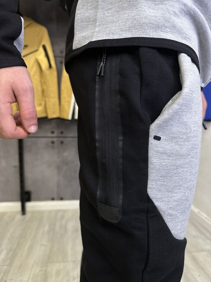 חליפה שחור אפור 2023 - TECH FLEECE - יוניסקס
