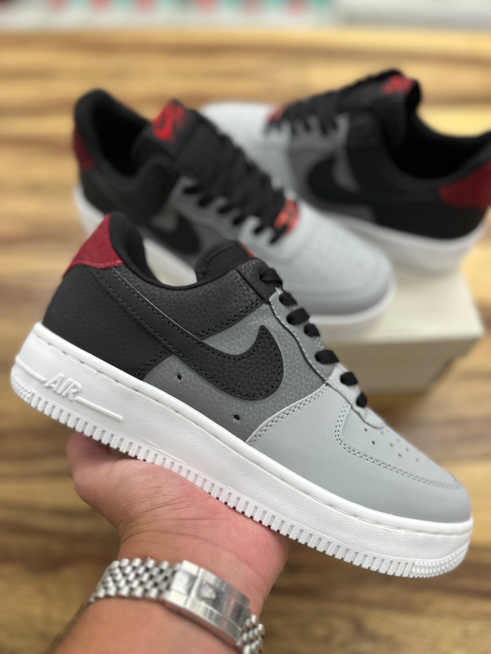 נעלי - Air force - אפור שחור לבן