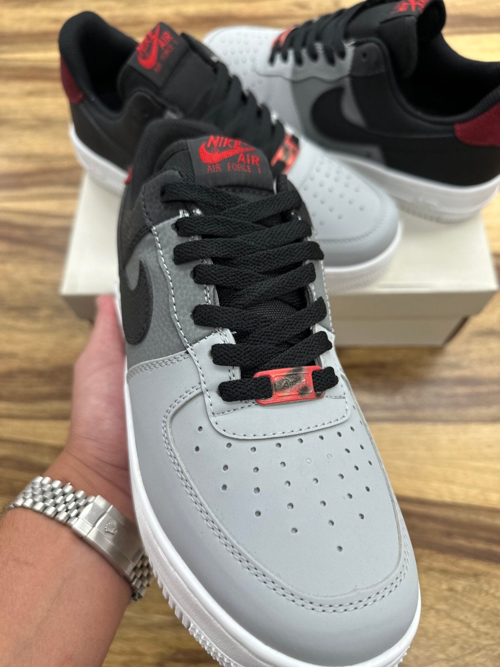 נעלי - Air force - אפור שחור לבן