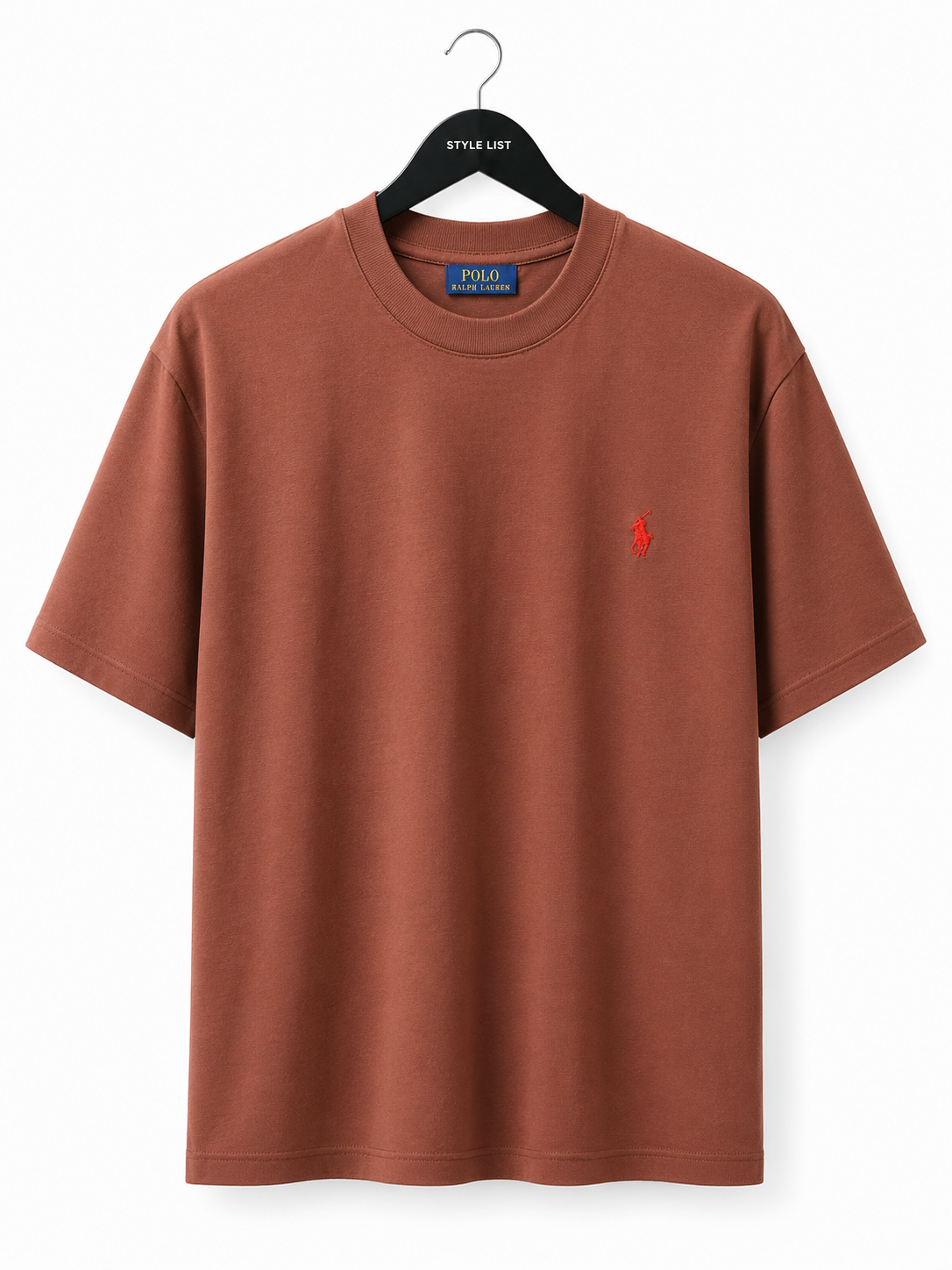 טי שירט - POLO RALPH LAUREN - חום סמל אדום