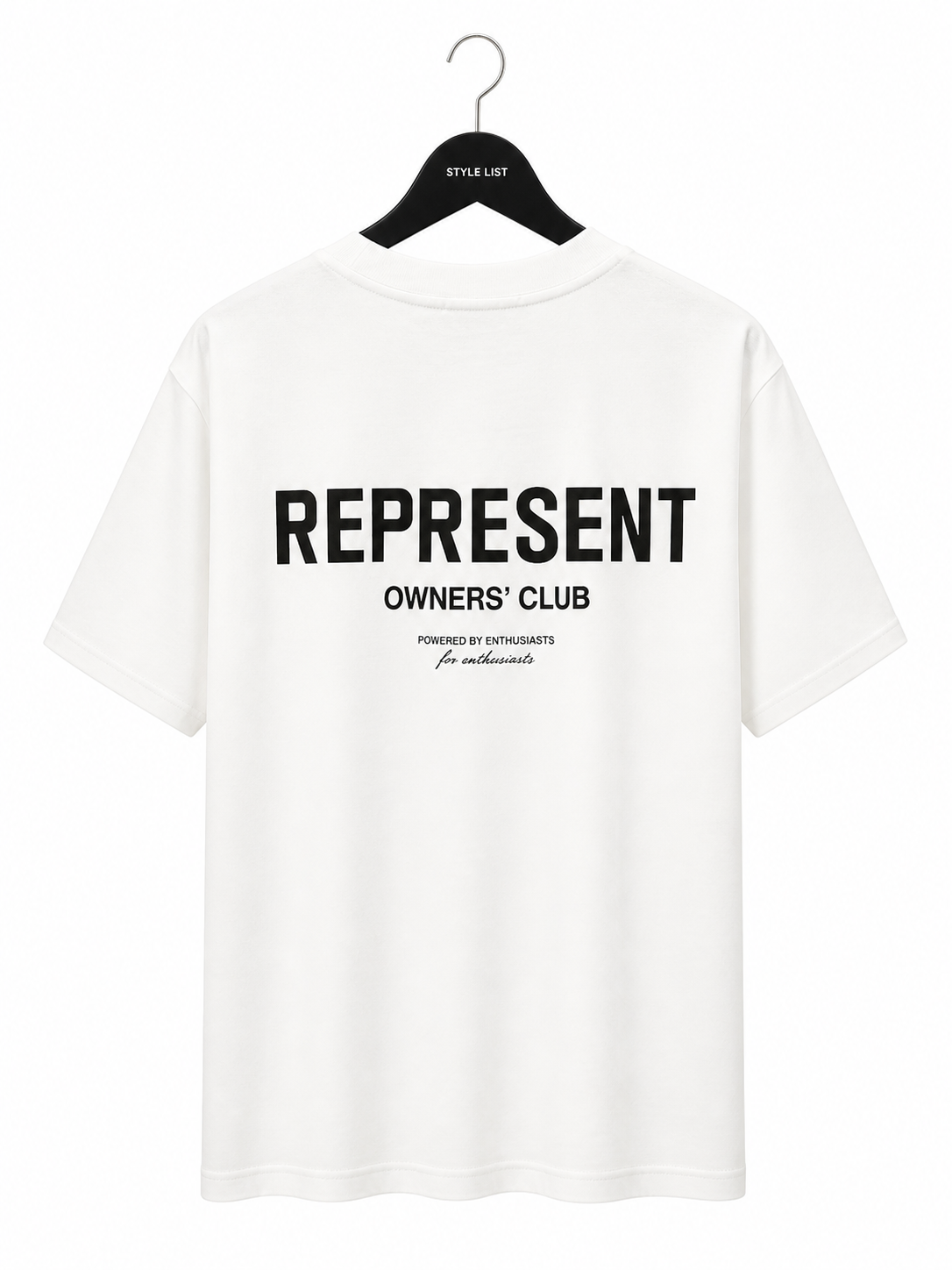 טי שירט - REPRESENT - לבן כיתוב שחור