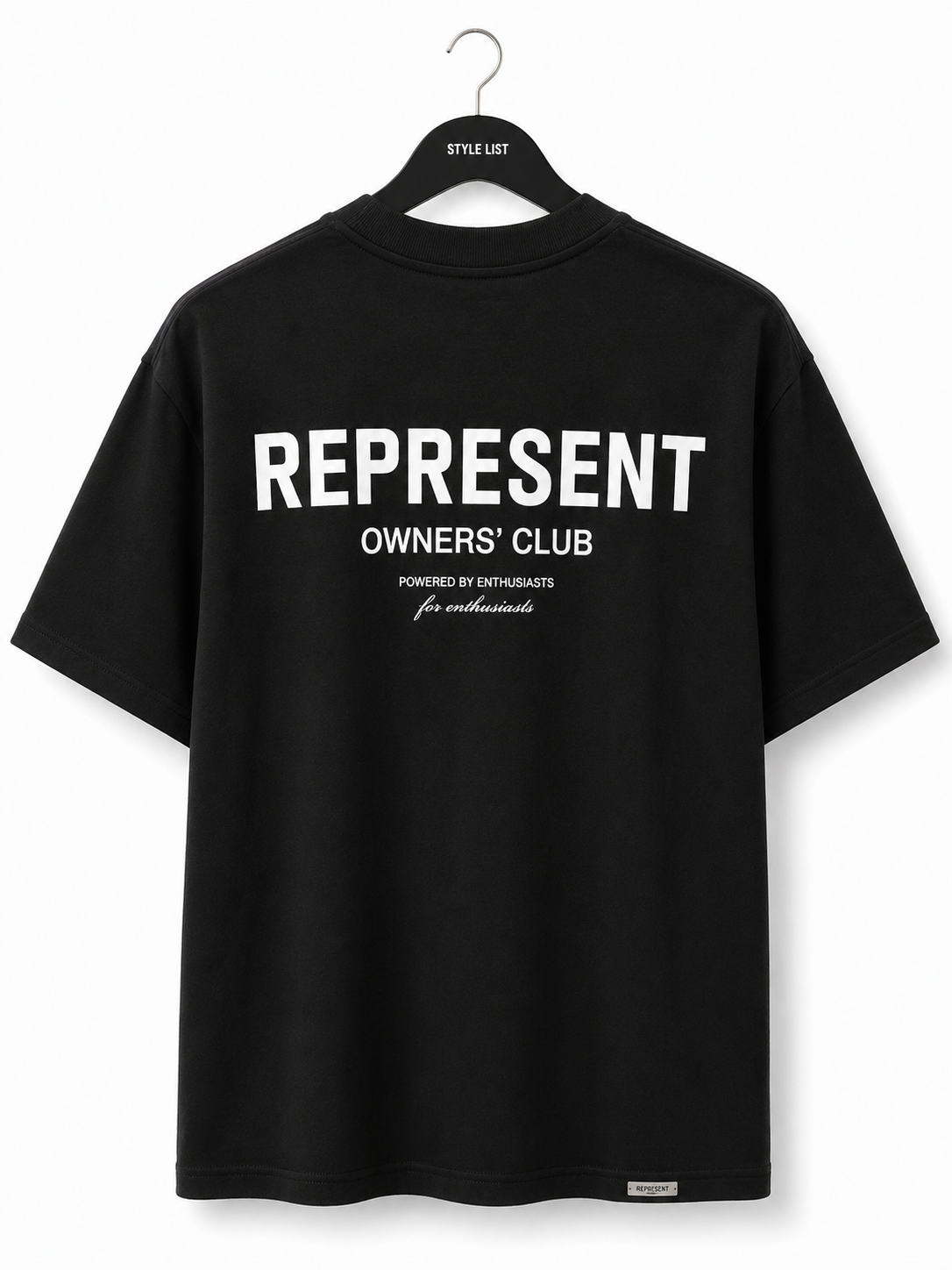 טי שירט - REPRESENT - שחור כיתוב לבן