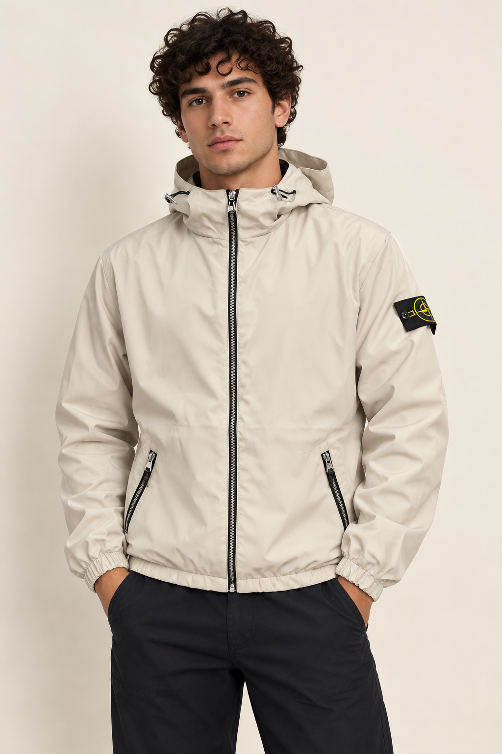 מעיל רוח - STONE ISLAND - בז’